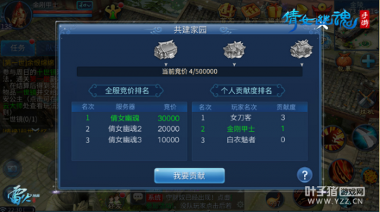 图2：提交“地契竞拍劵”为竞拍贡献力量(示意图)